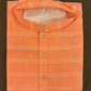 Alluring Pink Color Cotton Kurta With Pajama For Men