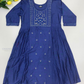 Stunning Blue Color Embroidery And Sequins Work Girls Kurti