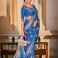 Gorgeous Women's Banarasi Jacquard & Dual Tone Art Silk Saree with Unstitched Blouse Piece