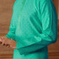 Alluring Green Color Poly Jacquard Kurta In USA