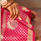 Attractive Pink Colored Banarasi Silk Sarees In USA