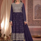 Georgette Embroidered Party-Wear Designer Palazzo Suits in USA