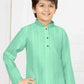 Sky Blue Color Designer Poly Blended Kurta Pajama Set For Kids Near Me