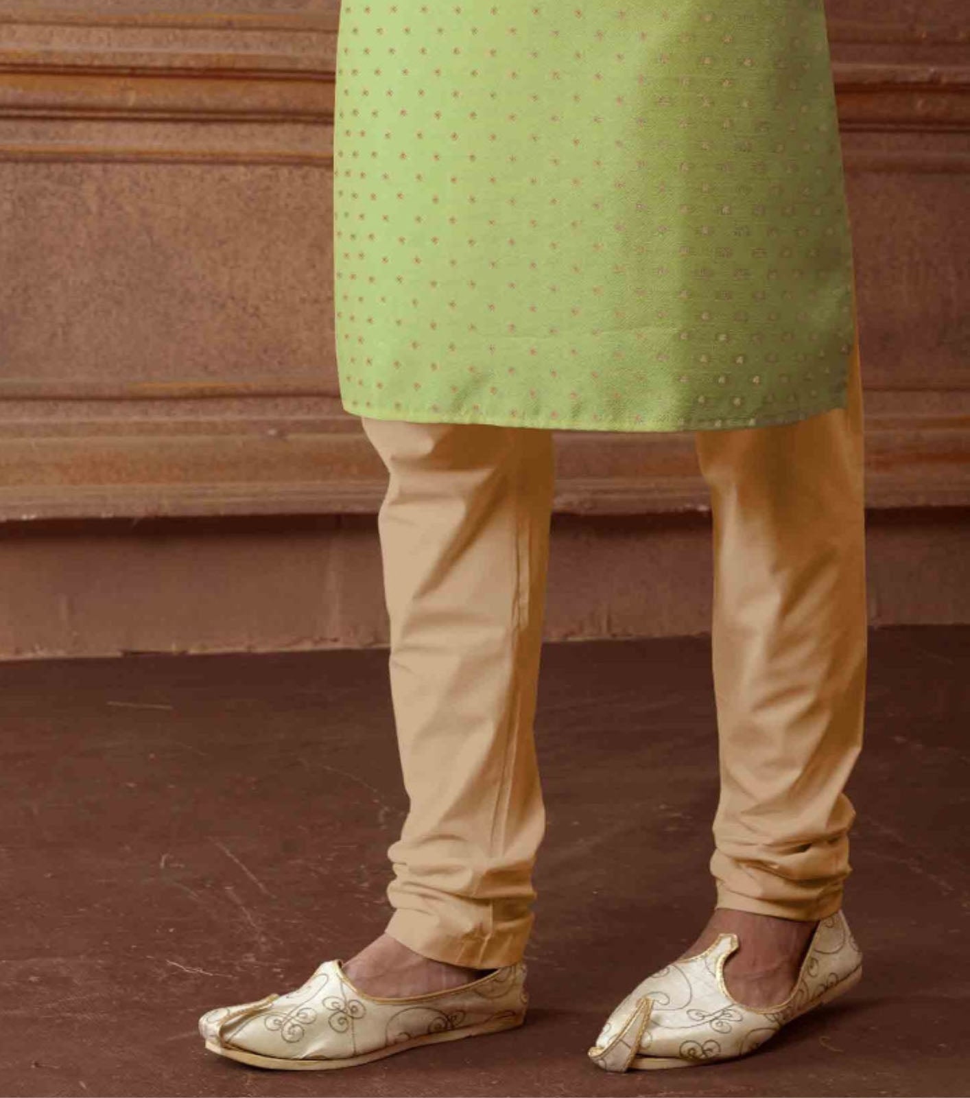 Appealing Light Green Color Poly Jacquard Kurta In USA