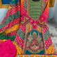 Beautiful Multicolor Viscose Muslin Palazzo Suit With Dupatta Near Me