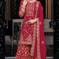 Stunning Red Color Designer Palazzo Suits For Women