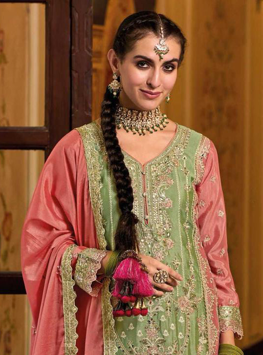  Embroidery Work Palazzo Suit Sets For Women In USA