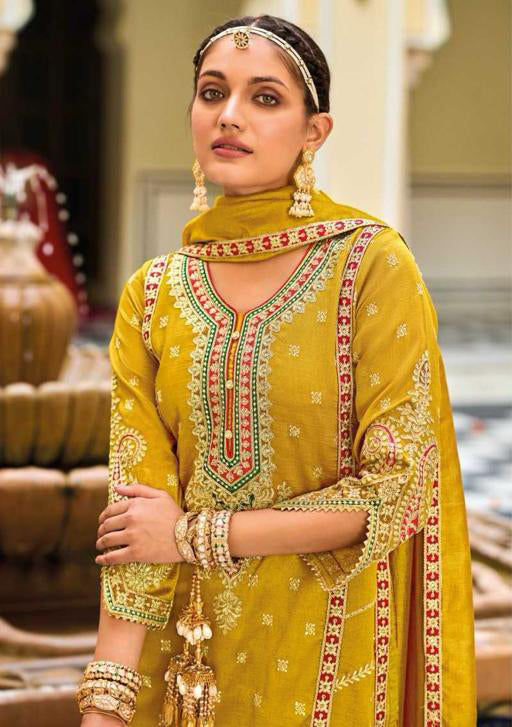 Embroidery Work Kurti With Palazzo Sets In USA