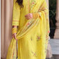 Attractive Yellow Color Cotton Embroidery Kurti  Near Me