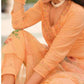 Alluring Orange Kurti With Embroidery Work In USA