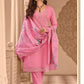 Stunning Pink Color Designer Embroidered Salwar With Fancy Printed Dupatta