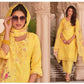 Appealing Yellow Color Designer Embroidered Salwar With Fancy Dupatta For Women  Near Me