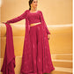 Appealing Pink Color Designer Salwar Suits With Fancy Dupatta For Women