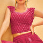 Appealing Pink Color Designer Salwar Suits With Fancy Dupatta For Women In Peovia