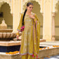 Appealing Mustard Yellow Designer And Embroidered Work Palazzo Suits With Fancy Dupatta