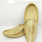 Appealing Gold Color Brocade Big Butti Mojaris For Men