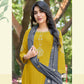 Gorgeous Mustard Yellow Color Heavy Rayon With Embroidery And Handwork Palazzo Suits For Women Near Me