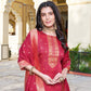 Appealing Pink Color Jaquard And Khatli Work Designer Salwar Suits With Dupatta Set For Women In USA