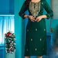 Attractive Green Colored Computer Dori Sequence Embroidery Work A - Line Kurti For Women