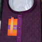 Beautiful Purple Color Jacquard Embroidery Work Men's Kurta