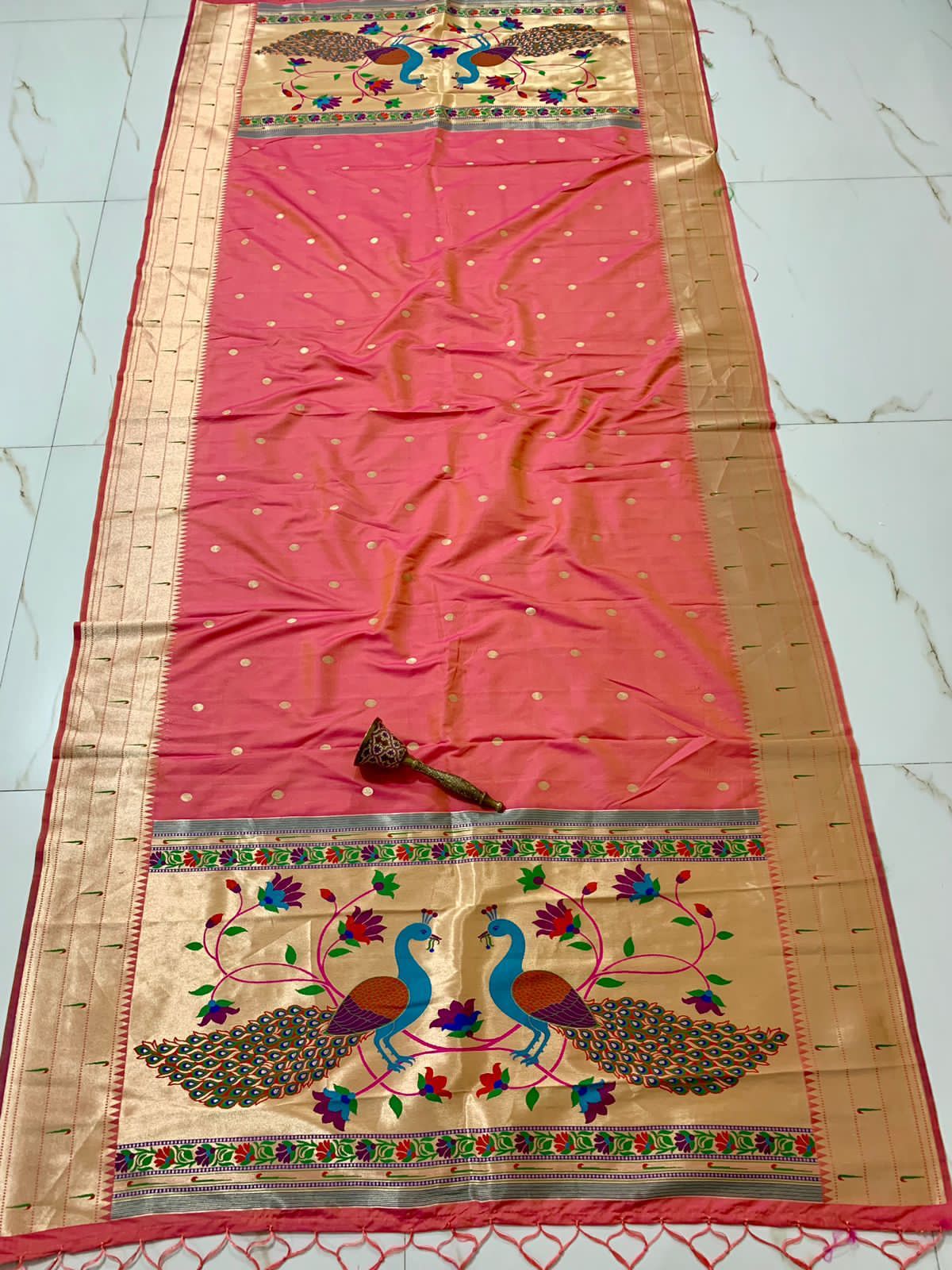 Elegant Pink Color Banarasi Soft Zari Silk Dupatta For Women