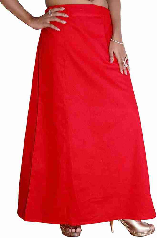 Delightful Red Color Sequins Thread Work Petticoat For Women