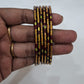 Attractive Maroon Color Party Wear Glass Bangles For Women