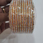 Beautiful Mustard Yellow Color Checked Design Glass Bangles For Women