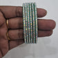  Green Color Checked Design Glass Bangles For Women In USA
