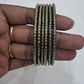  Grey Color Checked Design Glass Bangles For Women Near Me
