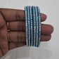 Blue Color Checked Design Glass Bangles For Women Near Me