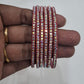Dark Pink Color Checked Design Glass Bangles Near Me