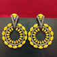 Beautiful Oxidized Yellow Color Earrings For Women