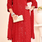 Stunning Red Color Viscouse Rayon Salwar Suits With Dupatta Set