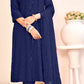 Alluring Blue Color Viscouse Rayon Salwar Suits With Dupatta Set