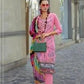 Amazing Pink Color Cotton Jacquard Embroidery Work Readymade Salwar Suits