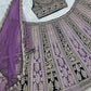 Elegant Purple Colored Heavy Embroidery And Sequins Work Mirror Hand Work In Tempe