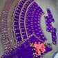 Purple Colored Party Wear Embroidered Georgette Lehenga choli Near Me