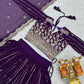 Attractive Purple Color Heavy Fox Georgette Embroidered Work In Tempe