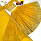 Charming Yellow Color Heavy Faux Georgette Embroidered Work In Tempe