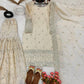 Stunning Cream Colored Chinon With Embroidery Sequins Work In Yuma