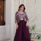 Georgette Embroidery Lace Work With Indo Western Palazzo Suits Near Me