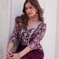 Embroidery Lace Work With Indo Western Palazzo Suits in Skullvalle