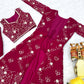 Beautiful Rani Pink Color Faux Georgette Embroidery Lace Work in Tempe