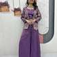 Attractive Purple Color Embroidery Sequins Work With Indo Western Palazzo Suits For Women