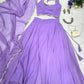 Stunning Lavender Georgette And Sequins Work Lehenga Choli In USA