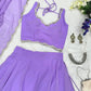 Stunning Lavender Georgette And Sequins Work Lehenga Choli With Dupatta Near Me