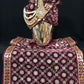 Alluring Maroon Color Stone And Beads Work Designer Men's Wedding Turban 