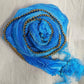Sea Blue Poly Blend  With Lace For Men Near Me