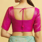 Rani Pink Color Brocade Elbow Sleeve Readymade Blouse Near Me